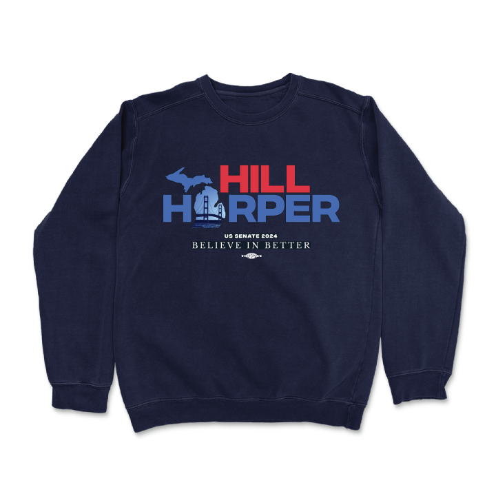 Hill Harper (Navy Crewneck Sweater)